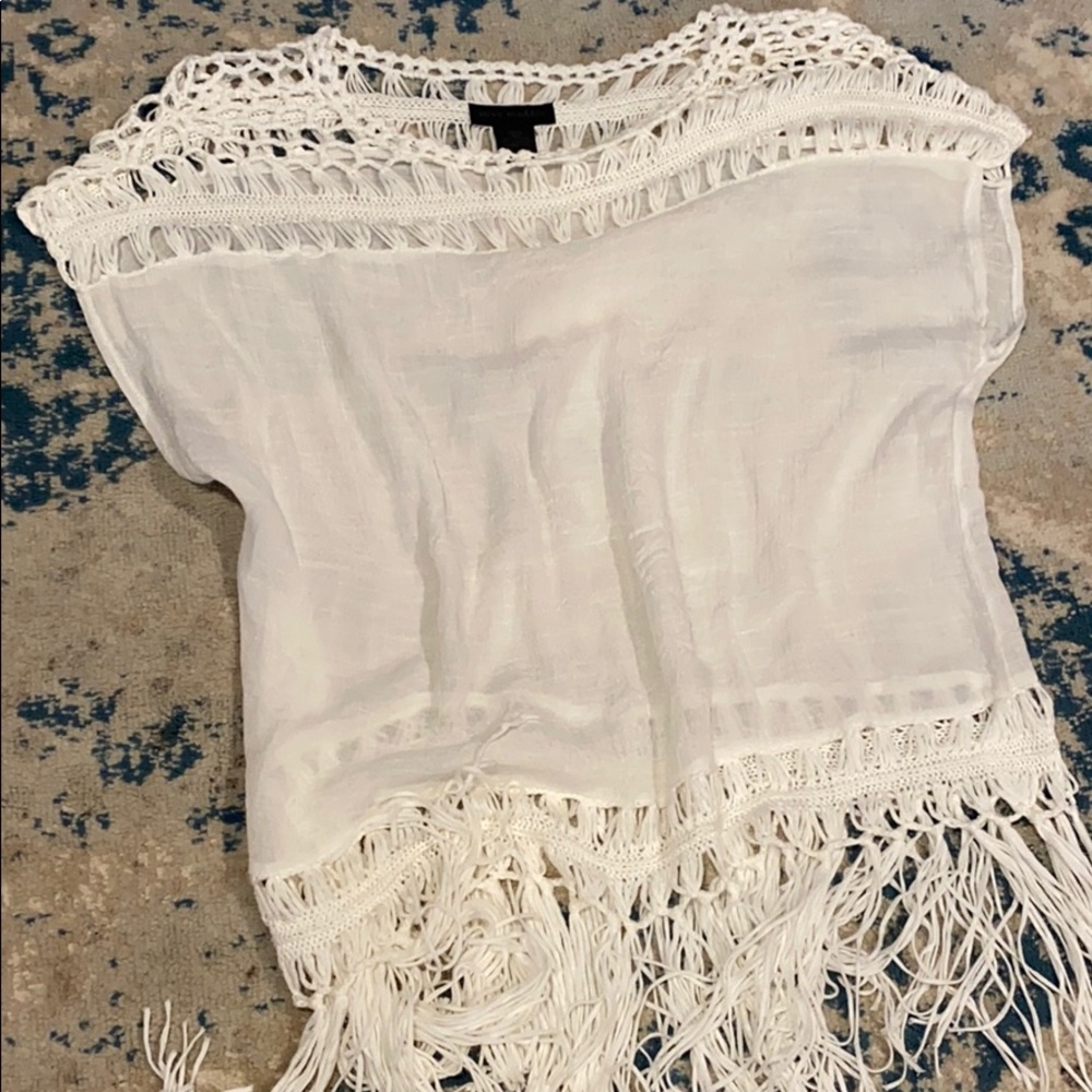 Gorgeous Steve Madden top with lace and fringe